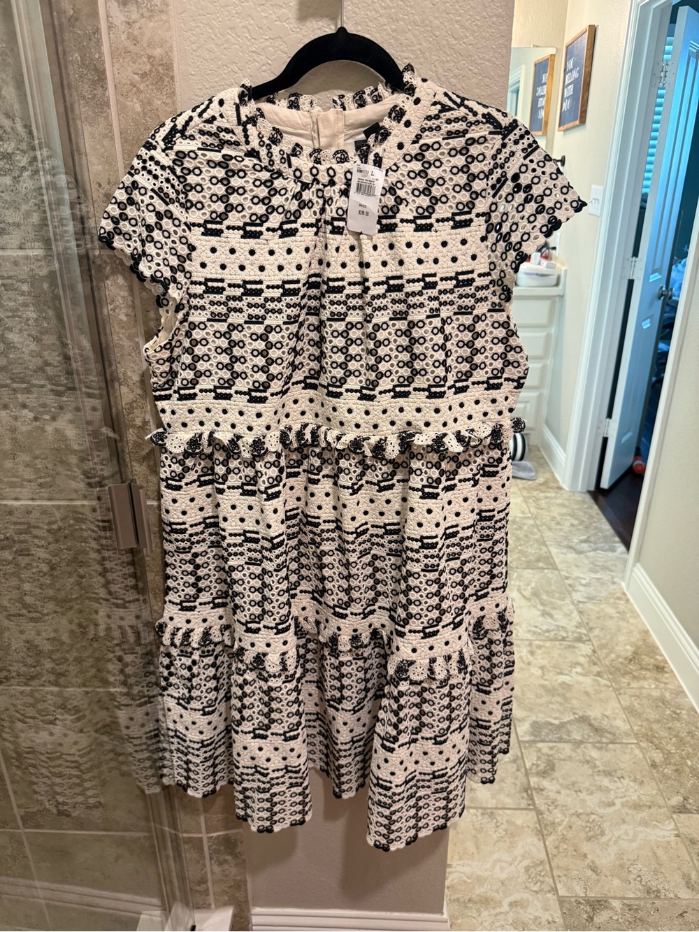 A Pea in a Pod Black & White Maternity Dress